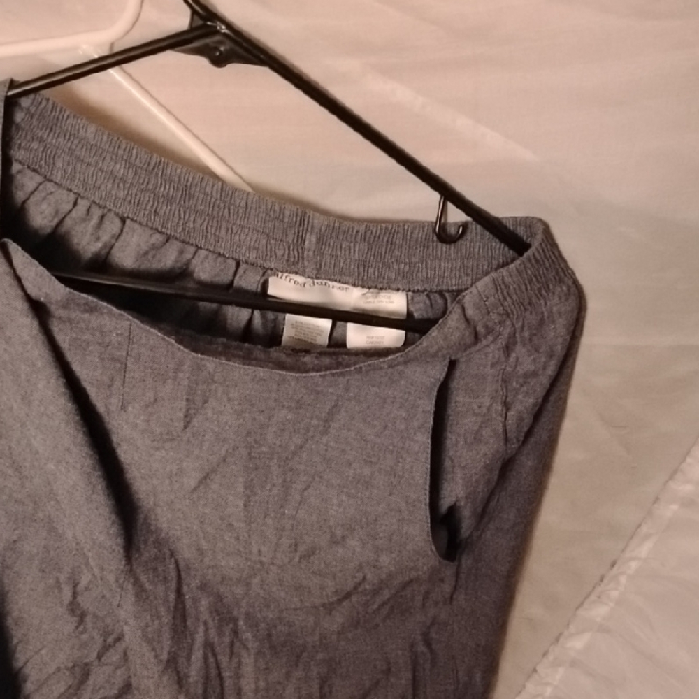 Alfred Dunner Gray Straight Leg Pants